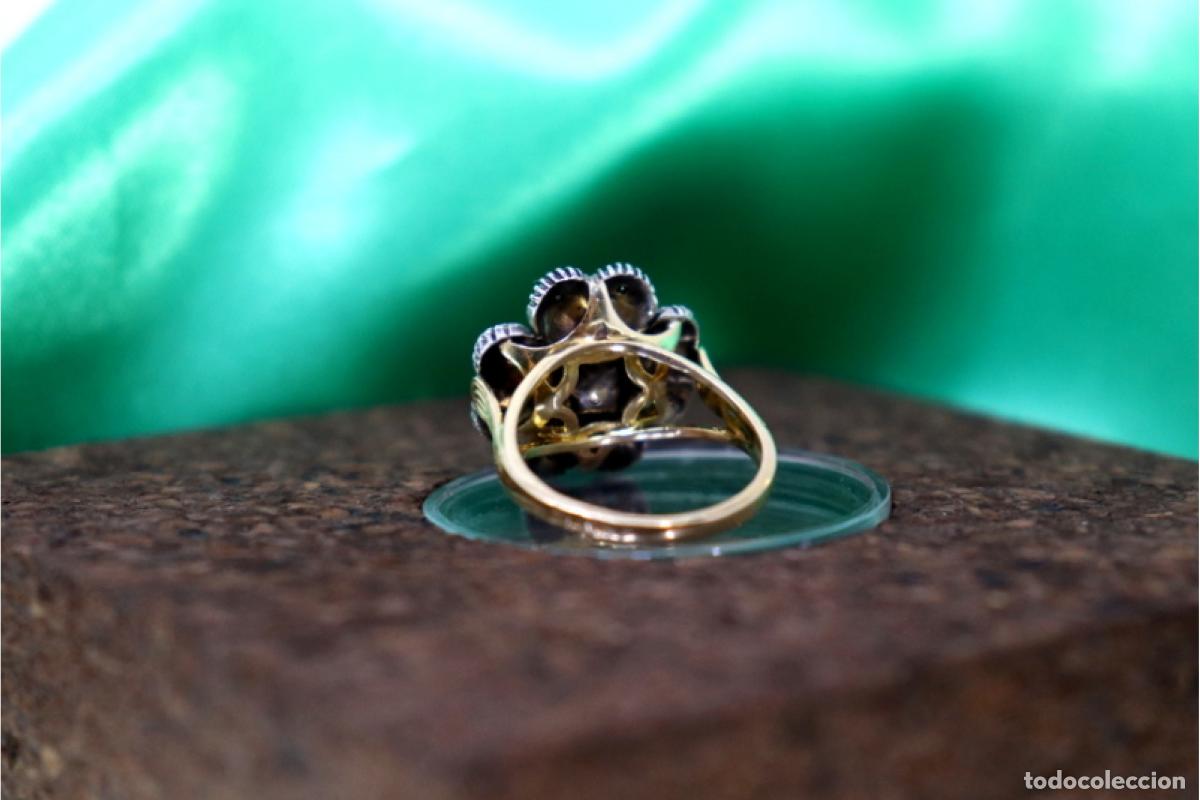 Joyeria: Anillo de oro y plata de 19,2K con diamantes. - Foto 6