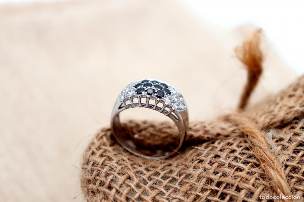 Joyeria: Anillo de oro blanco de 19,2K con cuarzo. - Foto 2