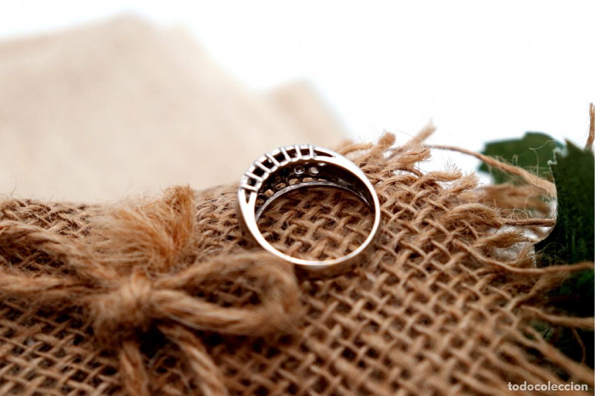 Joyeria: Anillo de oro blanco de 19,2K con cuarzo. - Foto 3