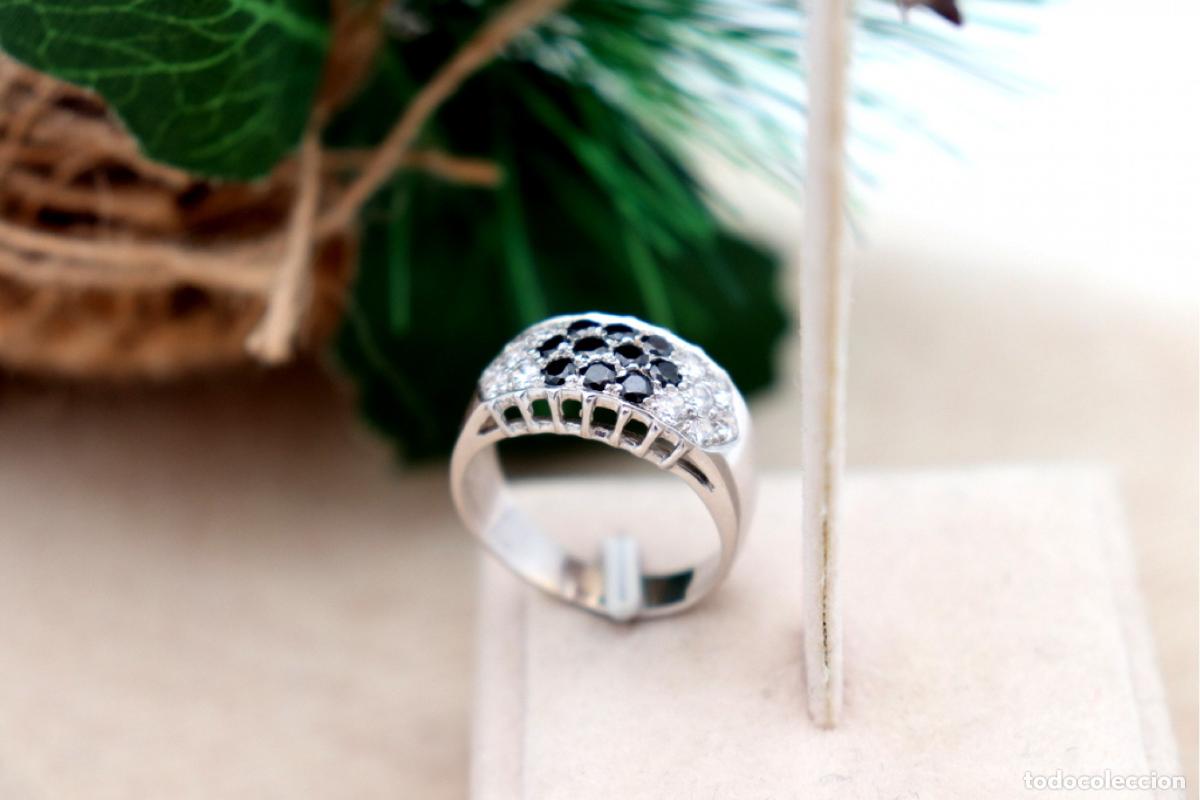 Joyeria: Anillo de oro blanco de 19,2K con cuarzo. - Foto 8