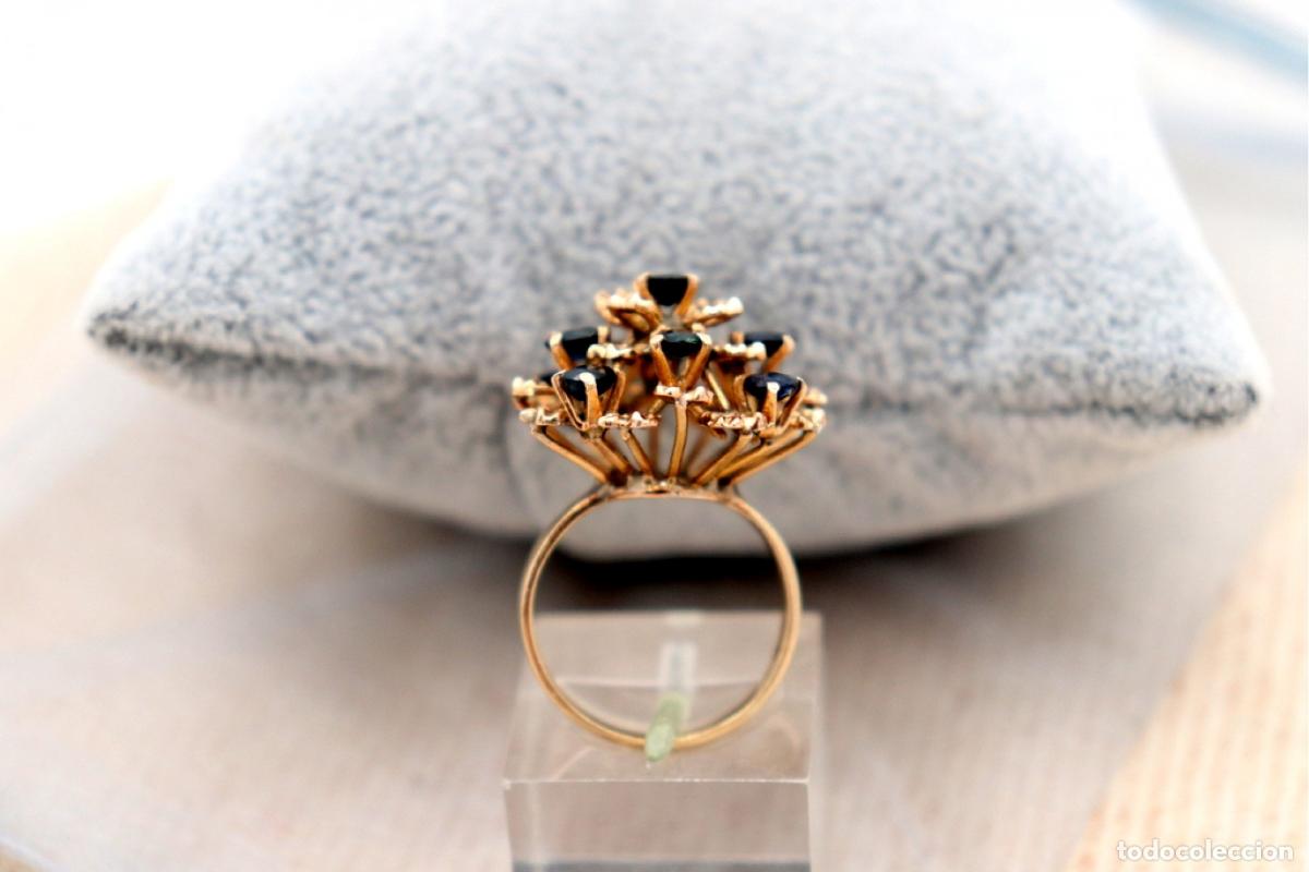 Joyeria: Anillo de oro con zafiros australianos. - Foto 5