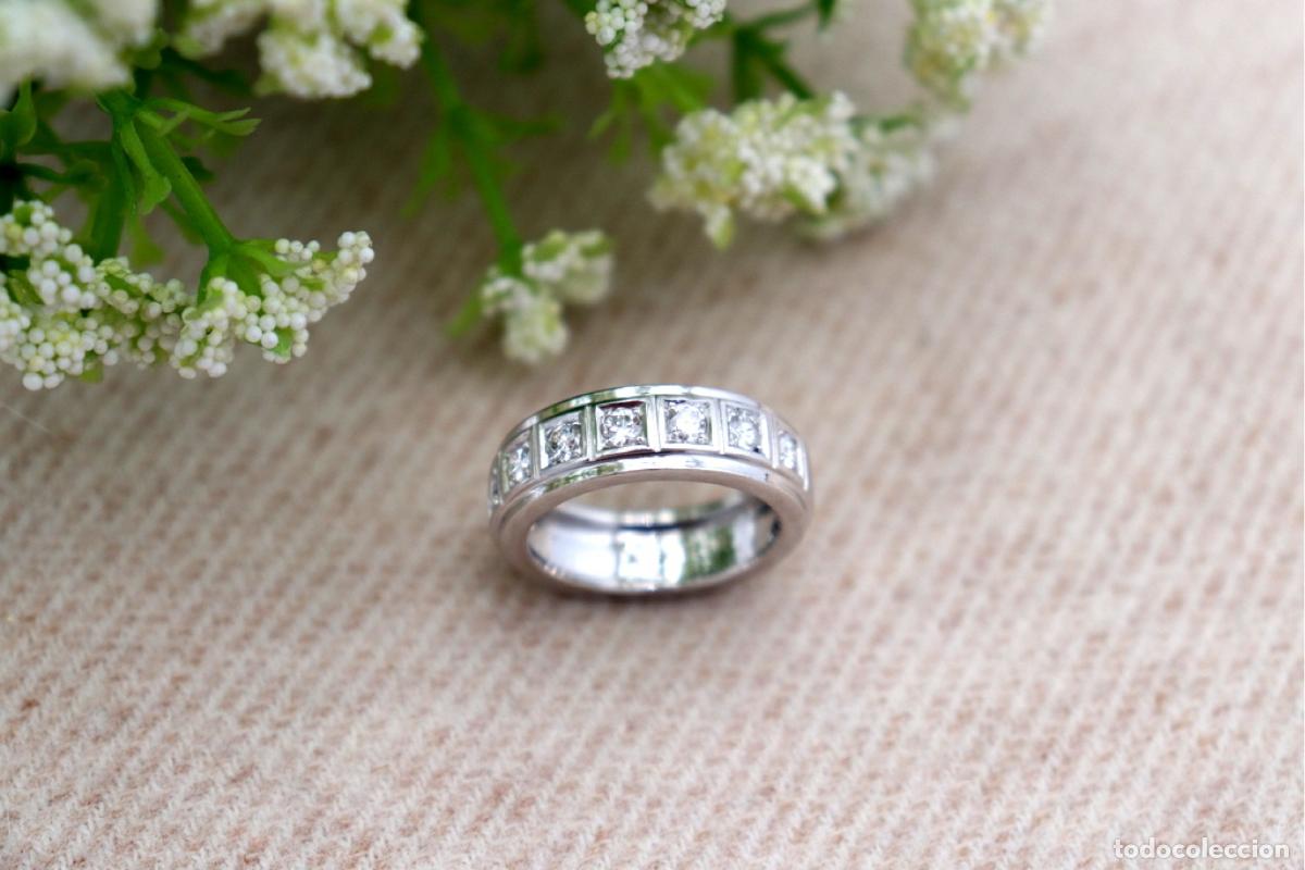 Joyeria: Anillo de oro blanco de 19,2K con diamantes. - Foto 4