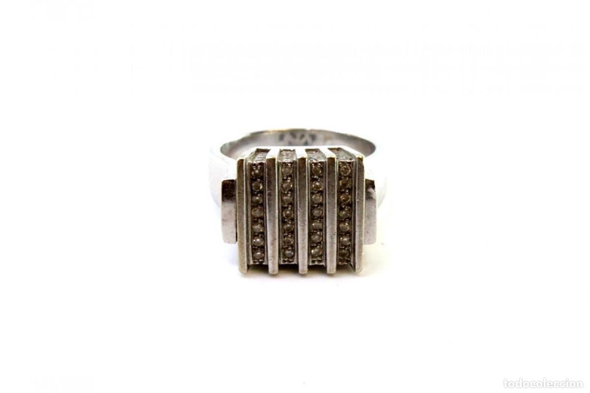 Joyeria: Anillo de oro blanco de 19,2K con diamantes. - Foto 4
