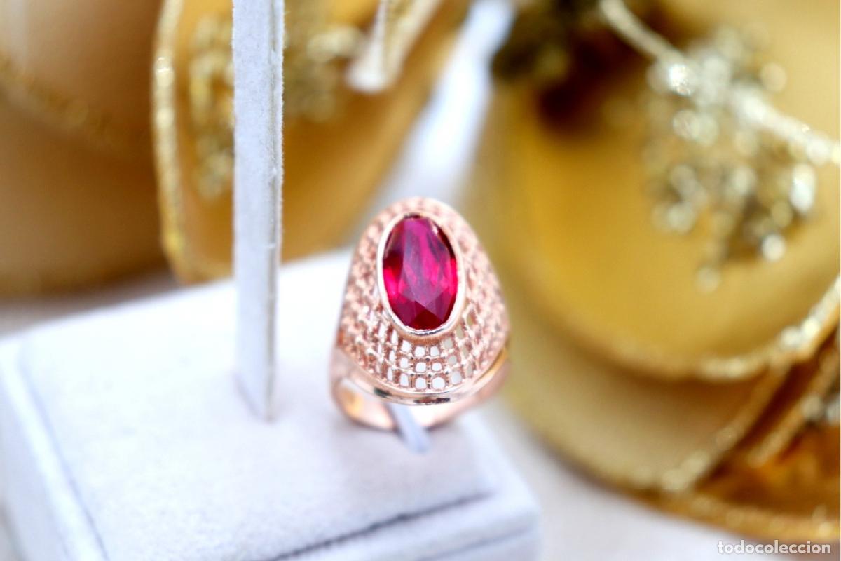 Joyeria: Anillo de oro con rub&iacute;. - Foto 3