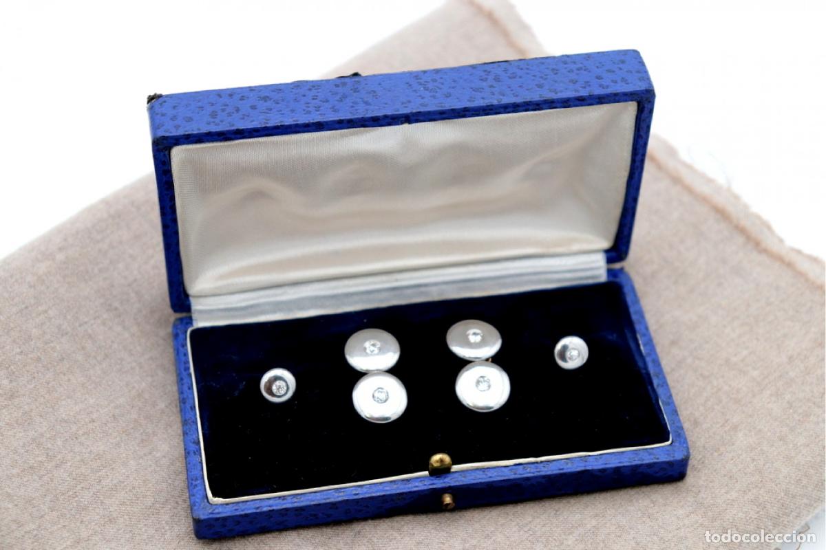 Joyeria: Gemelos de oro de 19,2 quilates con diamantes - Foto 7