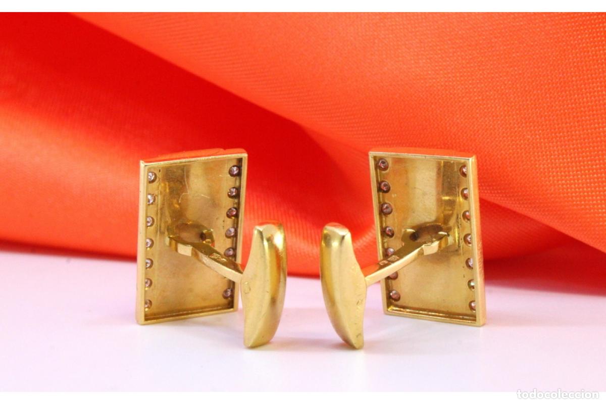 Joyeria: Gemelos de oro de 19,2 quilates con diamantes - Foto 5