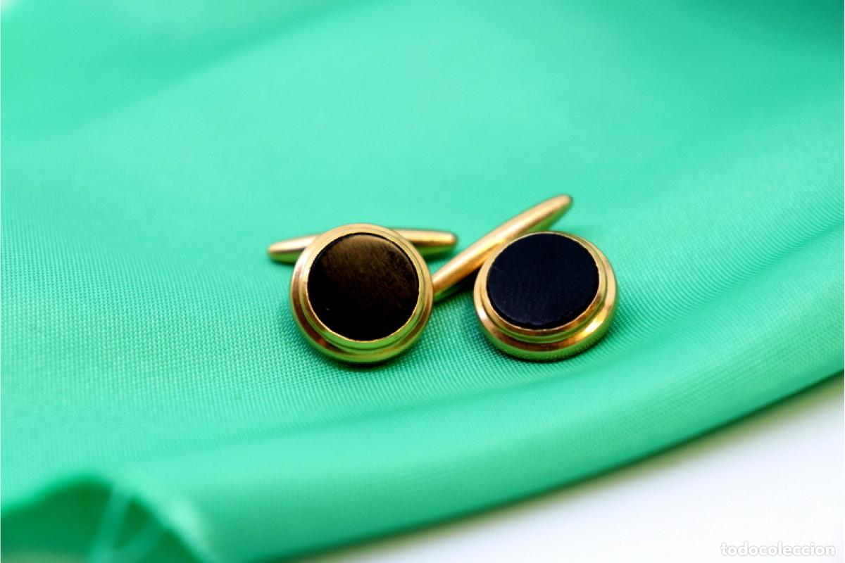 Joyeria: Gemelos de oro de 19,2 quilates con &oacute;nix - Foto 5