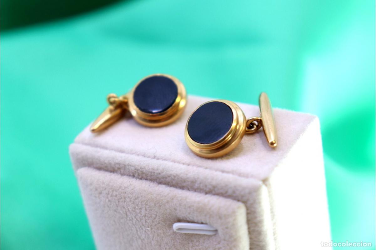 Joyeria: Gemelos de oro de 19,2 quilates con &oacute;nix - Foto 1