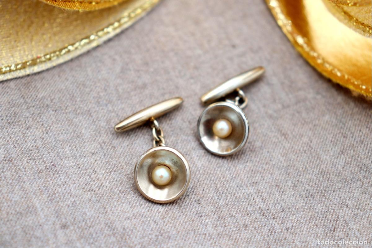 Joyeria: Gemelos de oro de 19,2 quilates con perlas - Foto 7