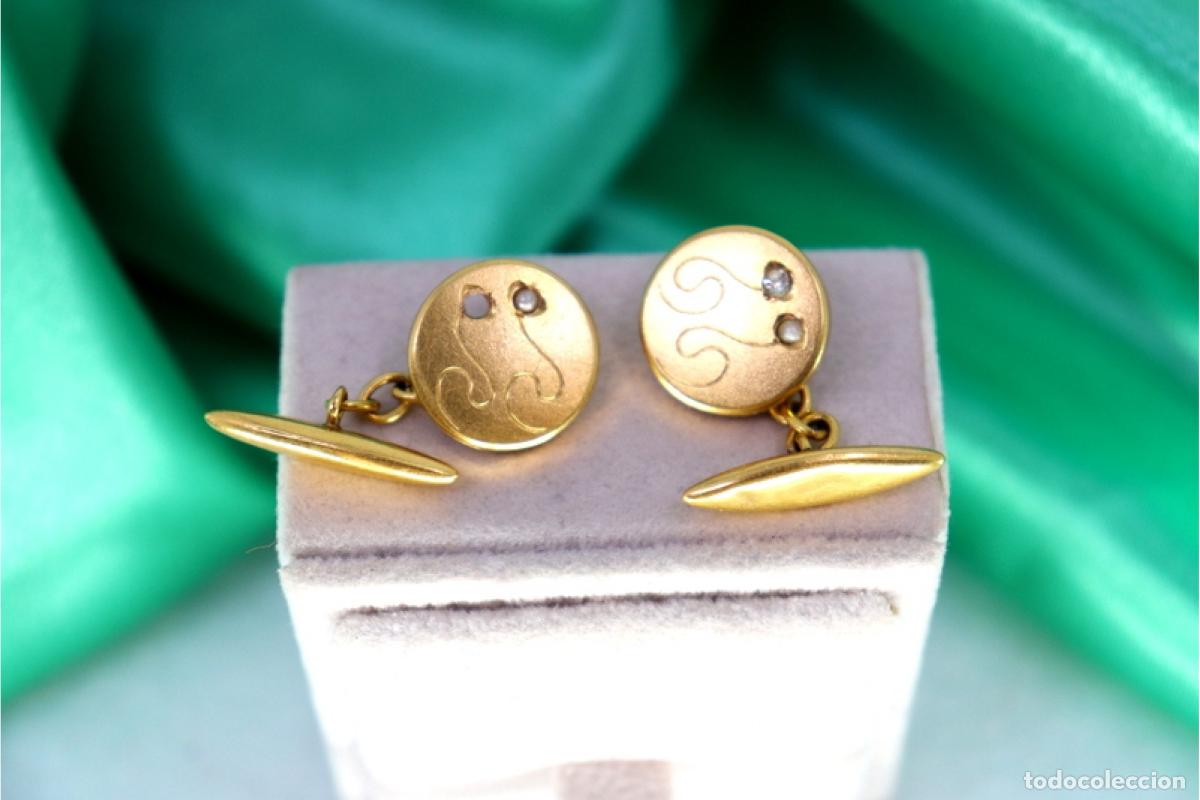 Joyeria: Gemelos de oro de 19,2 quilates con perlas - Foto 6