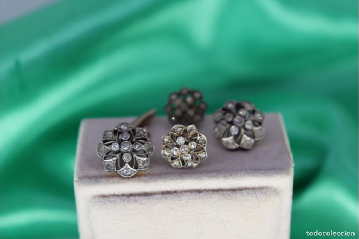 Joyeria: Gemelos de oro y plata de 19,2K con diamantes. - Foto 5