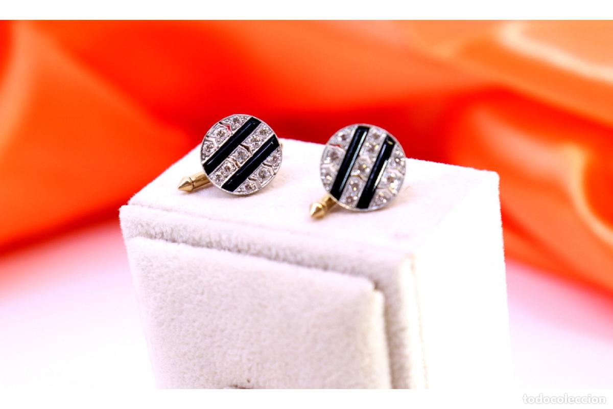 Joyeria: Gemelos de oro y platino con diamantes. - Foto 2
