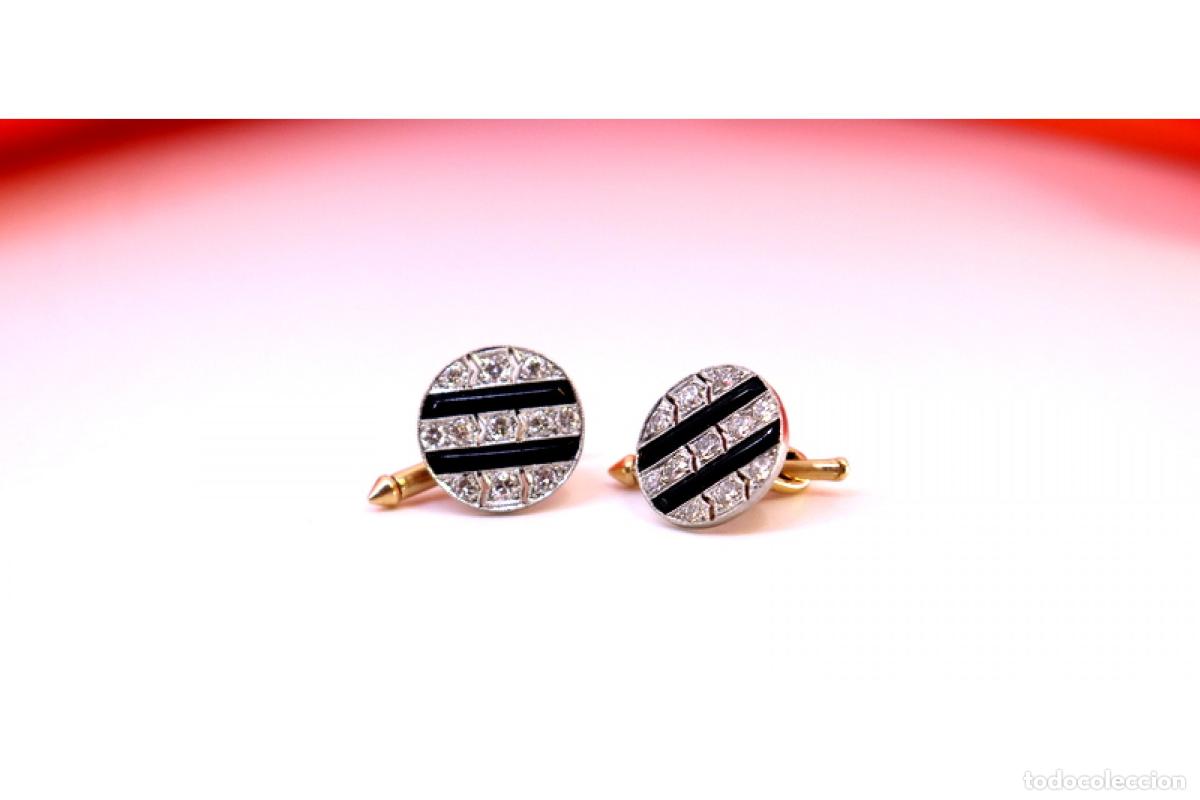 Joyeria: Gemelos de oro y platino con diamantes. - Foto 4