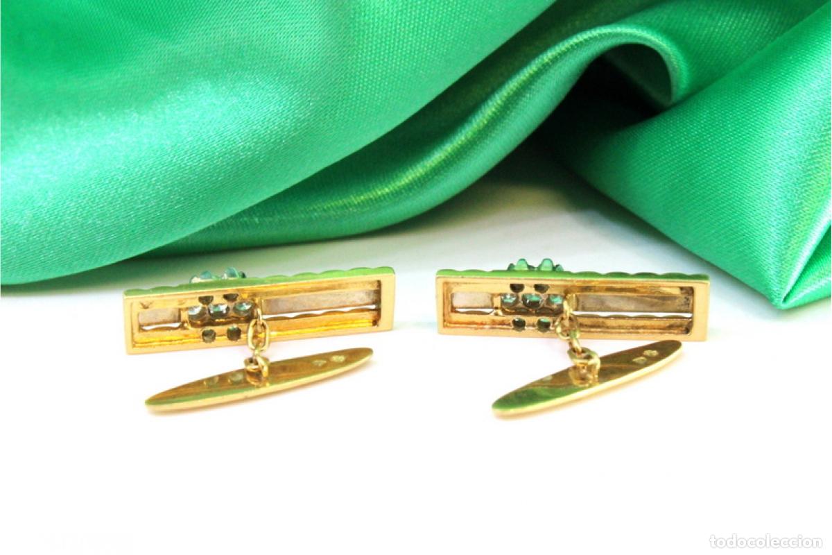 Joyeria: Gemelos de oro de 19,2 quilates con diamantes - Foto 5