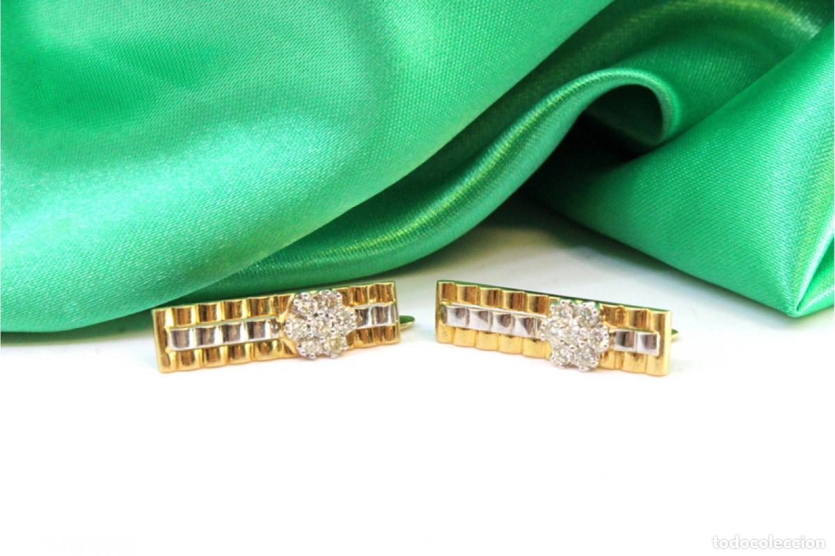 Joyeria: Gemelos de oro de 19,2 quilates con diamantes - Foto 6