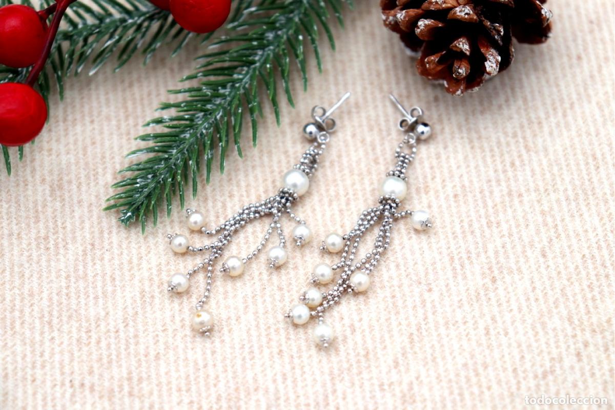 Joyeria: Pendientes de oro de 18 quilates con perlas - Foto 2