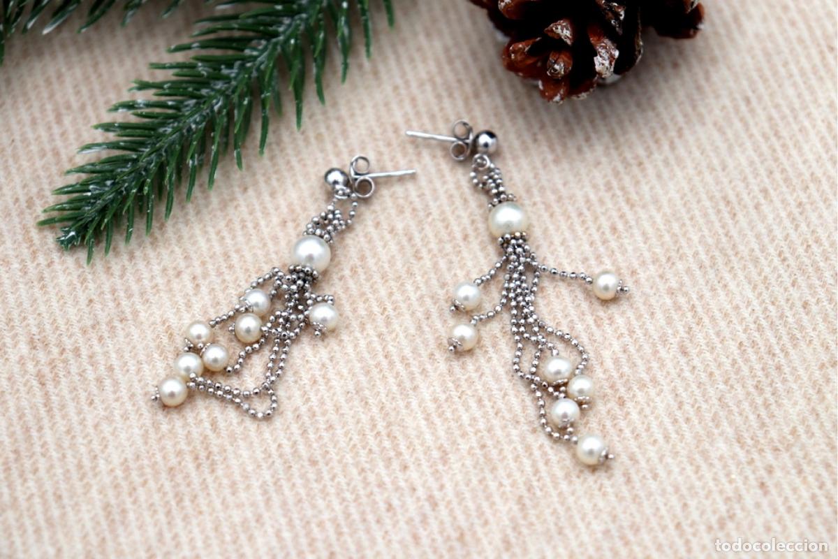 Joyeria: Pendientes de oro de 18 quilates con perlas - Foto 3