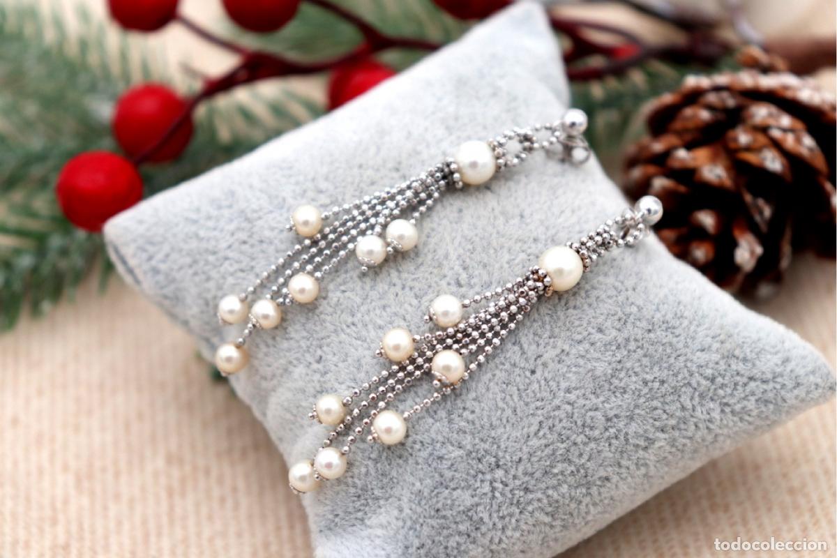 Joyeria: Pendientes de oro de 18 quilates con perlas - Foto 4