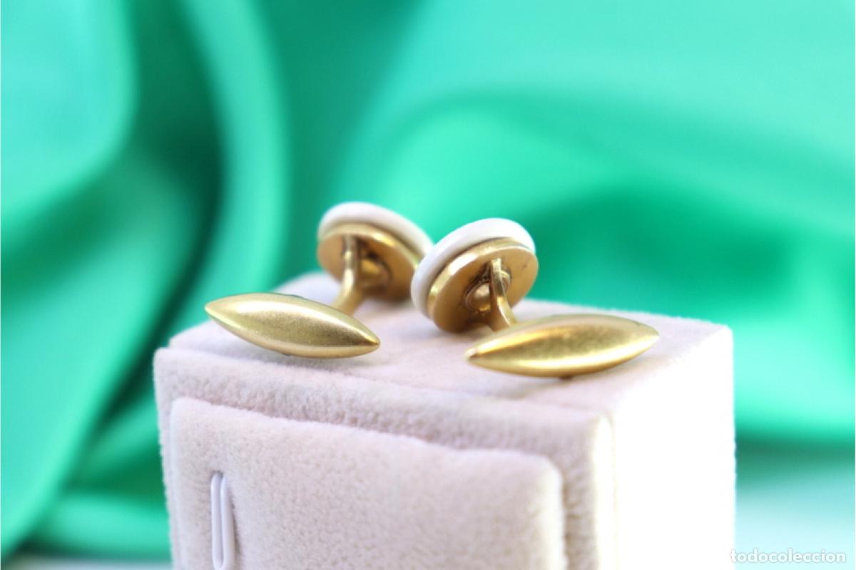 Joyeria: Gemelos de oro de 19,2 quilates con diamantes - Foto 6