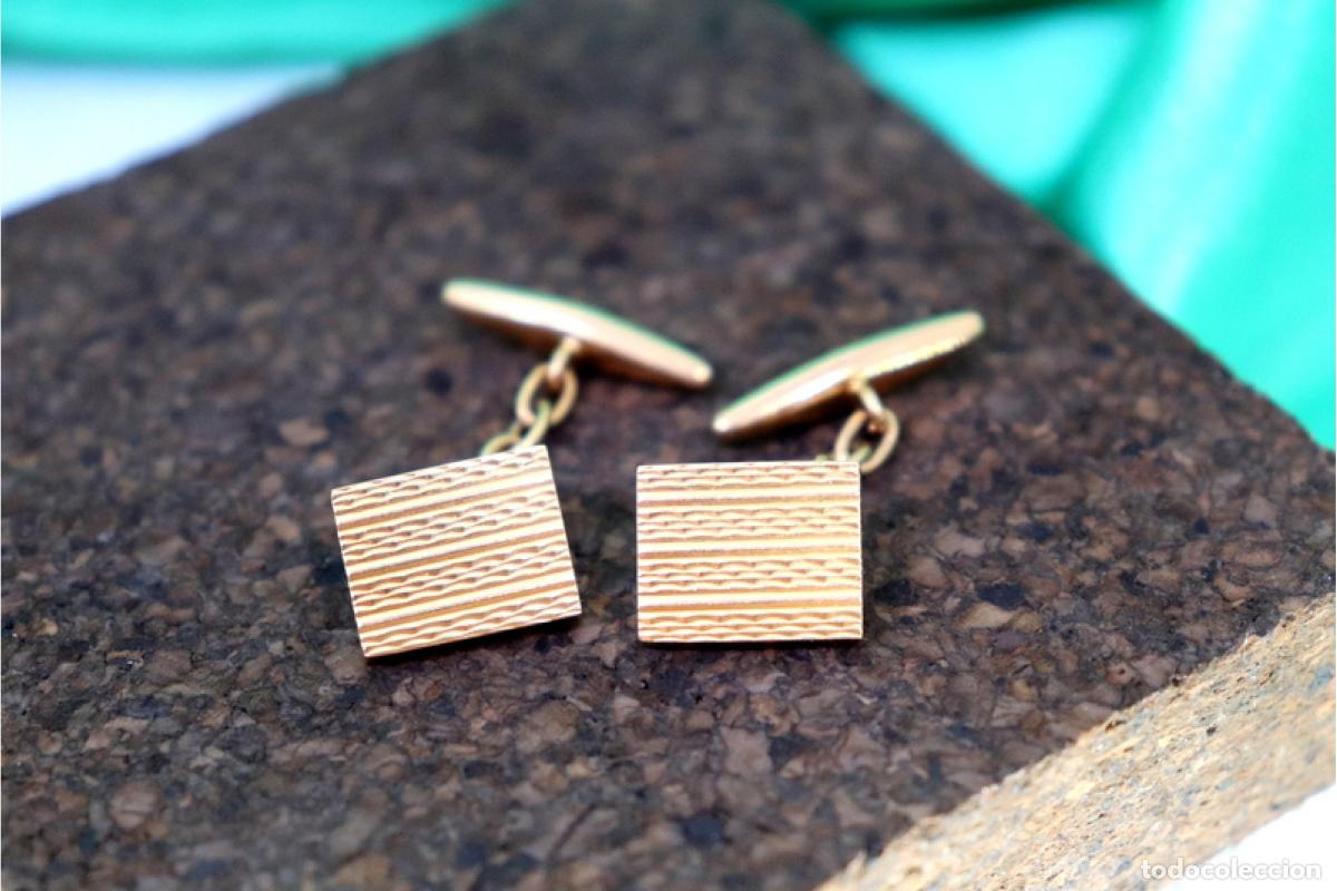 Joyeria: Gemelos de oro de 19,2 quilates con diamantes - Foto 2