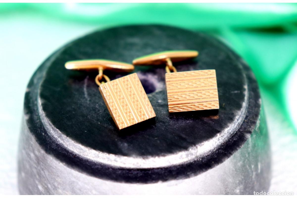 Joyeria: Gemelos de oro de 19,2 quilates con diamantes - Foto 4