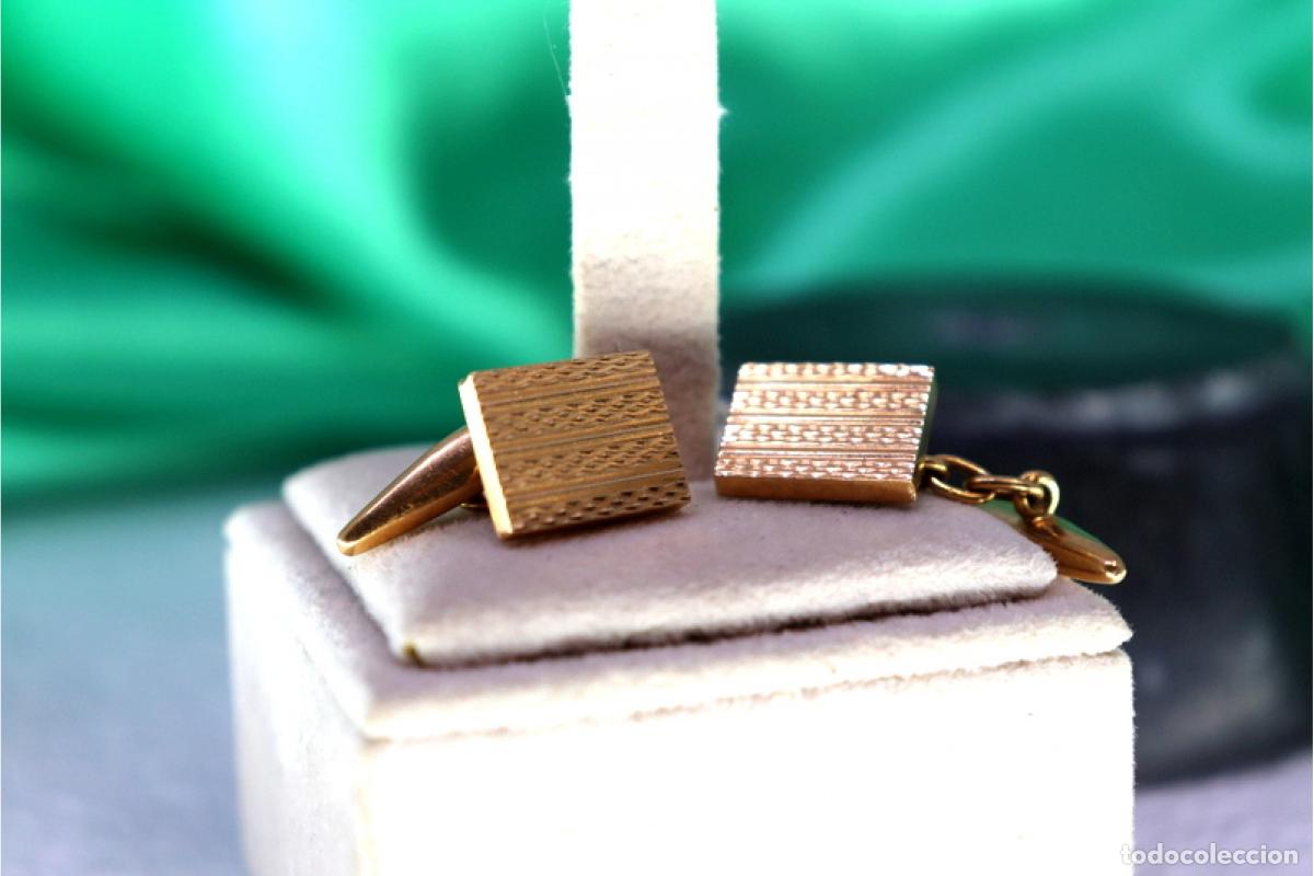 Joyeria: Gemelos de oro de 19,2 quilates con diamantes - Foto 5