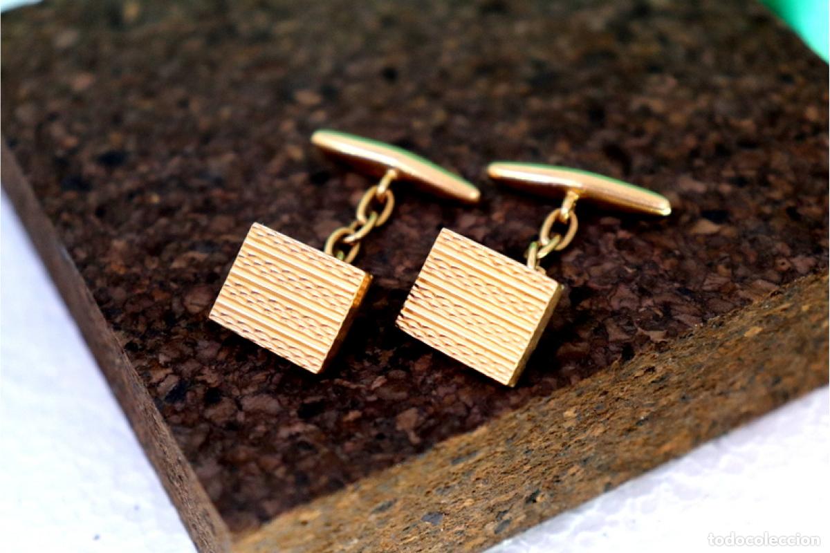 Joyeria: Gemelos de oro de 19,2 quilates con diamantes - Foto 1