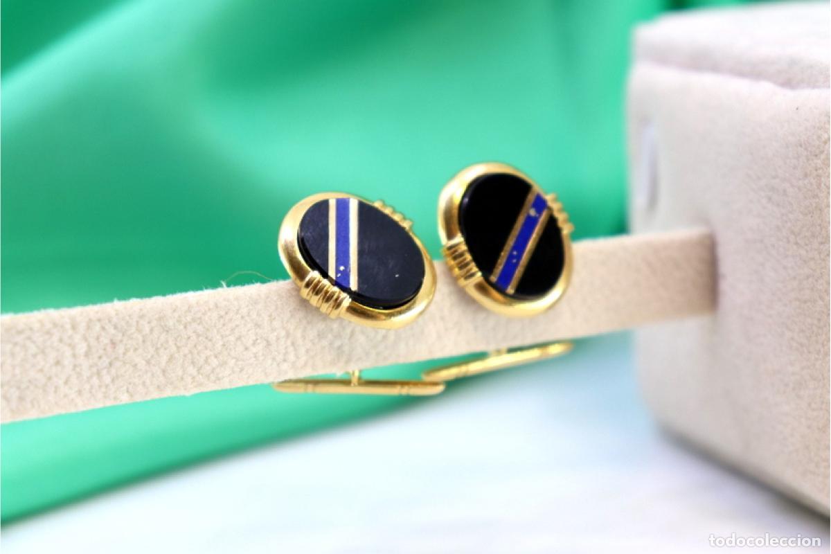 Joyeria: Gemelos de oro de 19,2 quilates con &oacute;nix - Foto 1