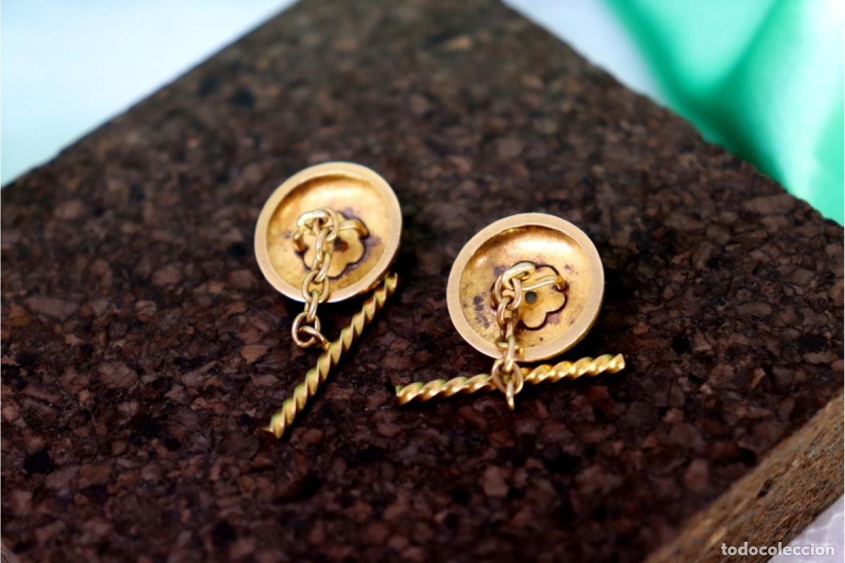 Joyeria: Gemelos de oro de 19,2 quilates con perlas - Foto 5