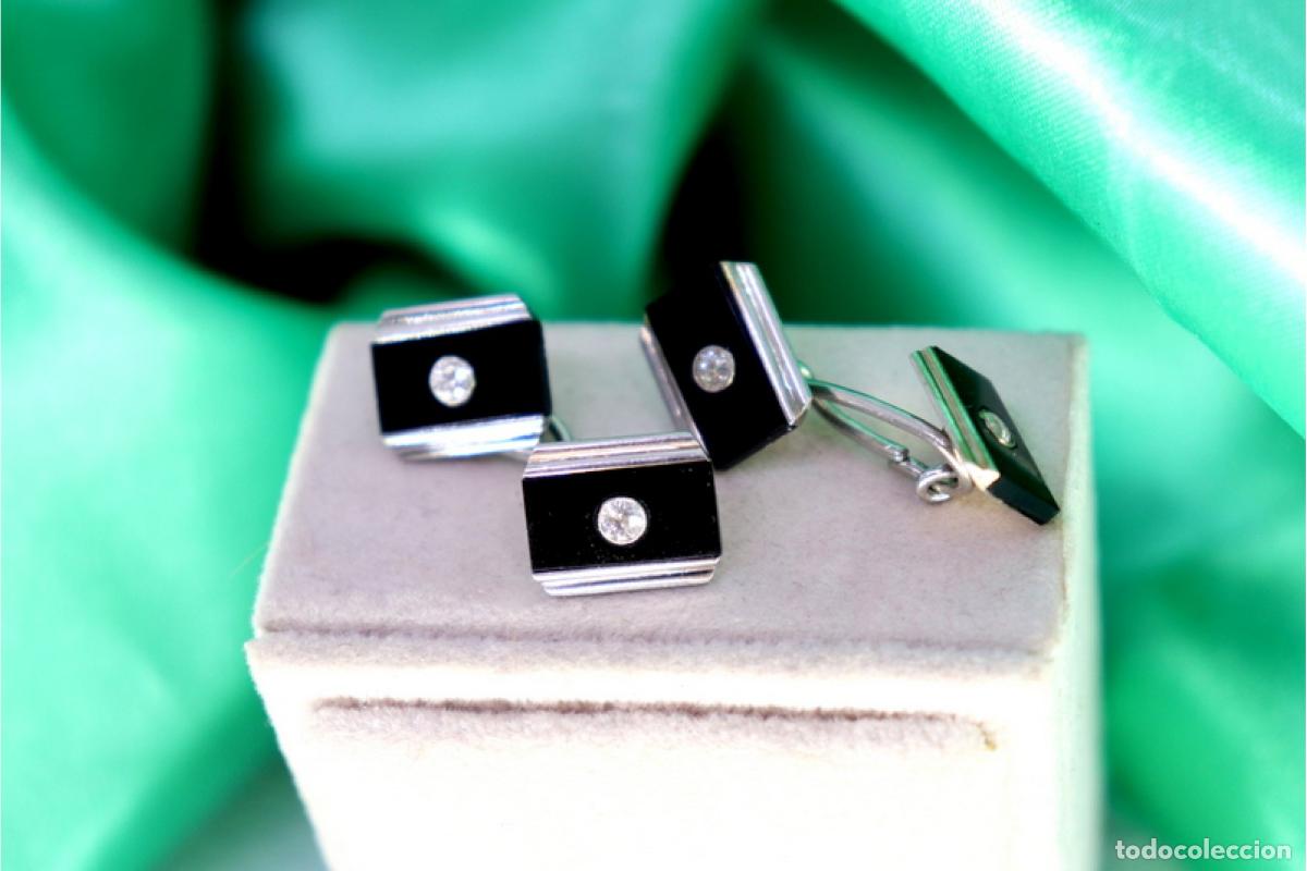 Joyeria: Gemelos en platino, &oacute;nix y diamantes. - Foto 7