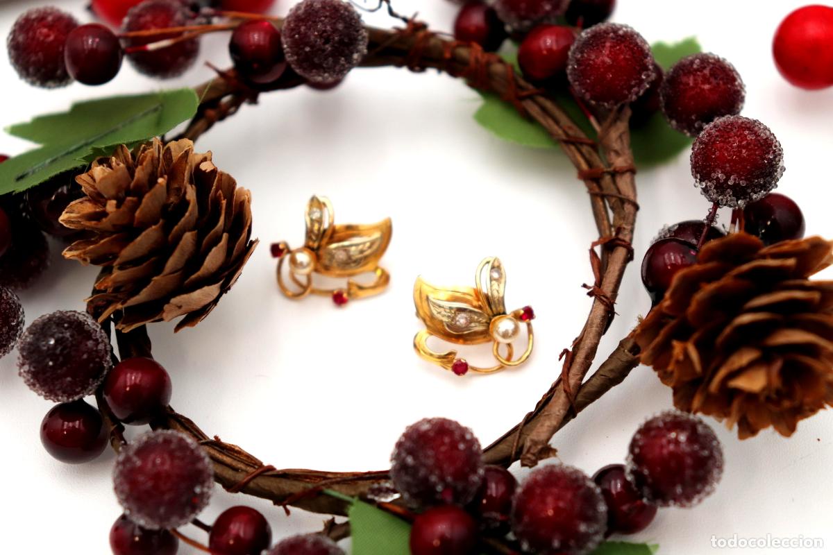 Joyeria: Pendientes de oro de 19,2 quilates con diamantes - Foto 3