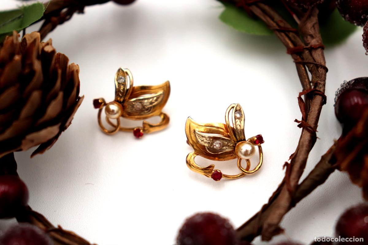Joyeria: Pendientes de oro de 19,2 quilates con diamantes - Foto 1
