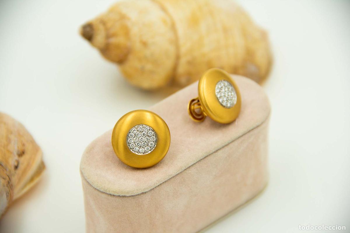 Joyeria: Pendientes de oro de 19,2 quilates con diamantes - Foto 2