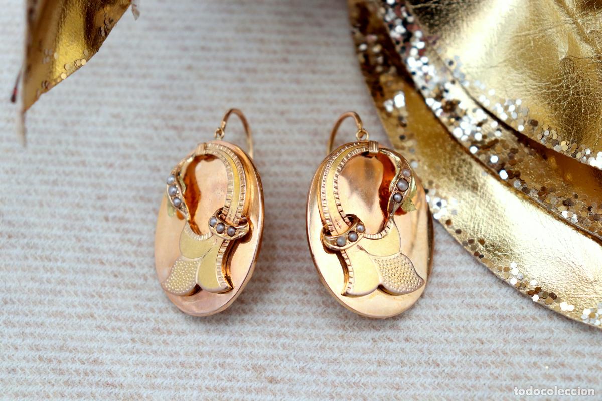 Joyeria: Pendientes de oro de 19,2 quilates con perlas - Foto 4