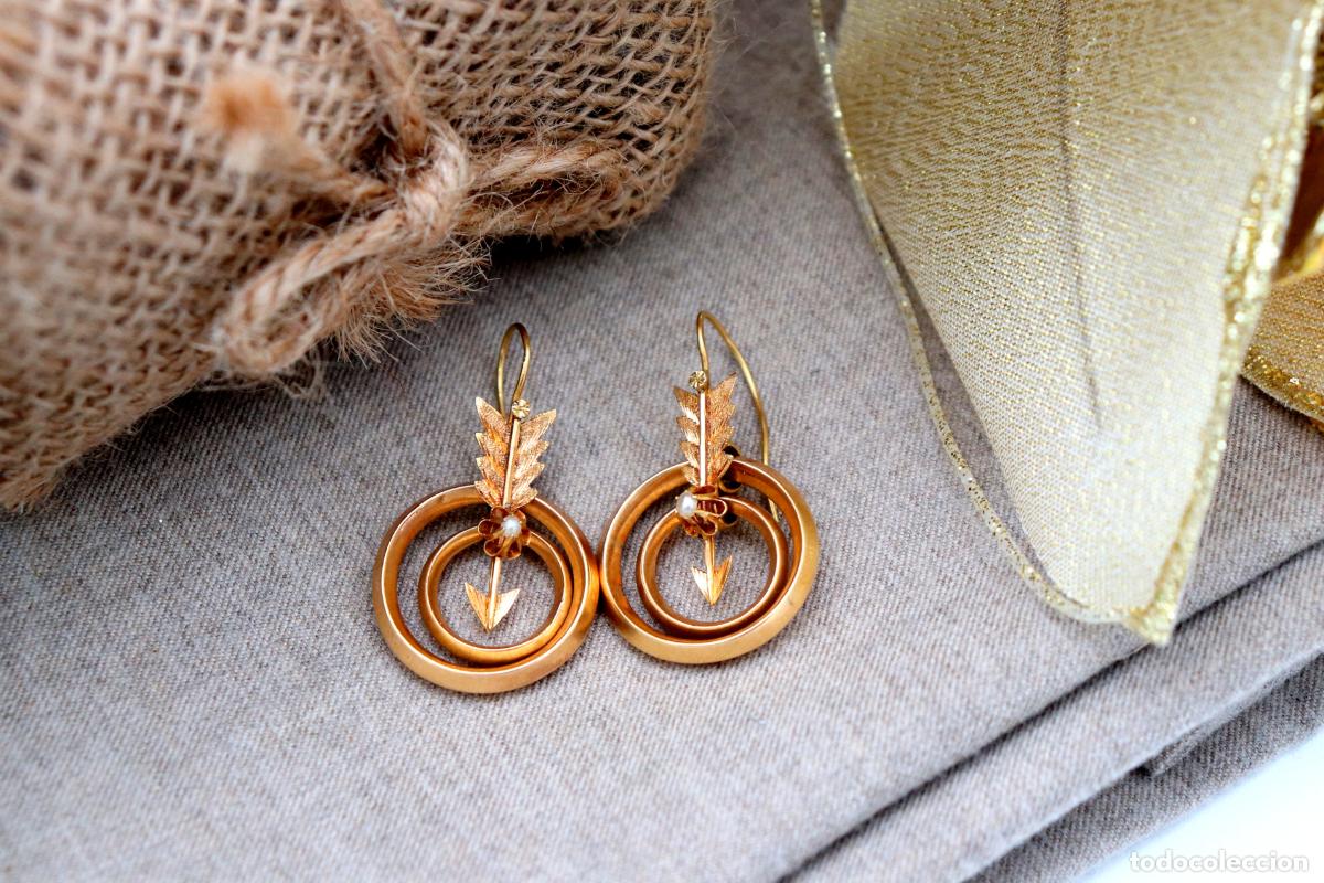 Joyeria: Pendientes de oro de 19,2 quilates con perlas - Foto 4