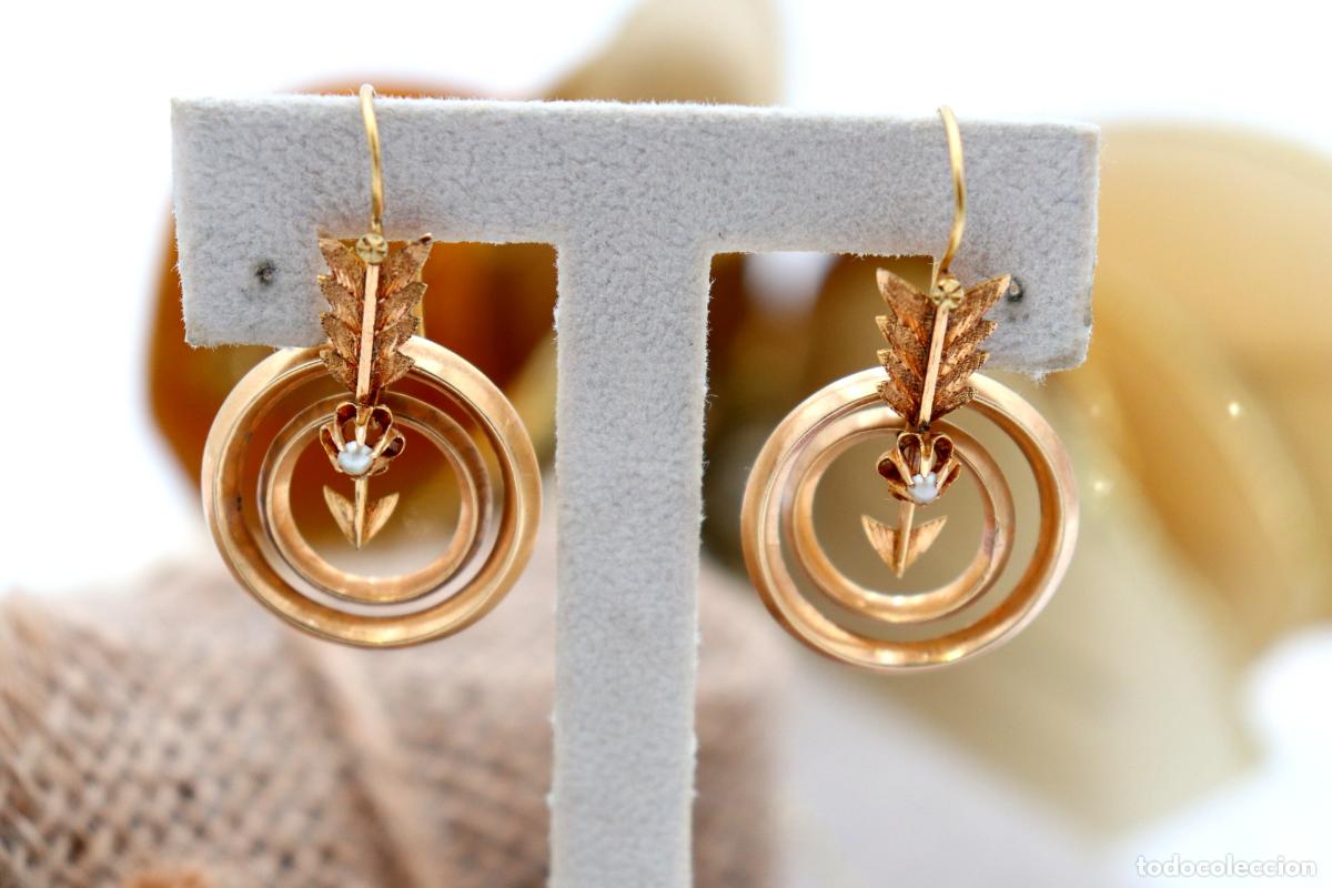 Joyeria: Pendientes de oro de 19,2 quilates con perlas - Foto 6