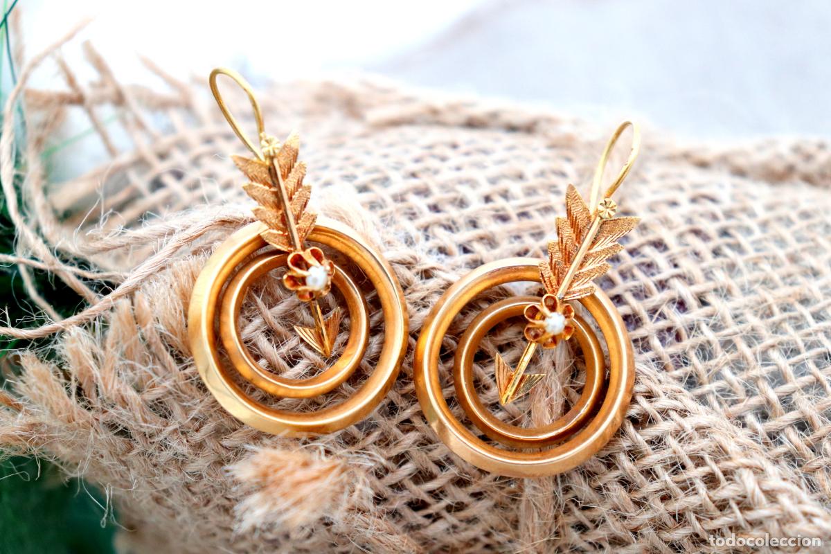 Joyeria: Pendientes de oro de 19,2 quilates con perlas - Foto 1