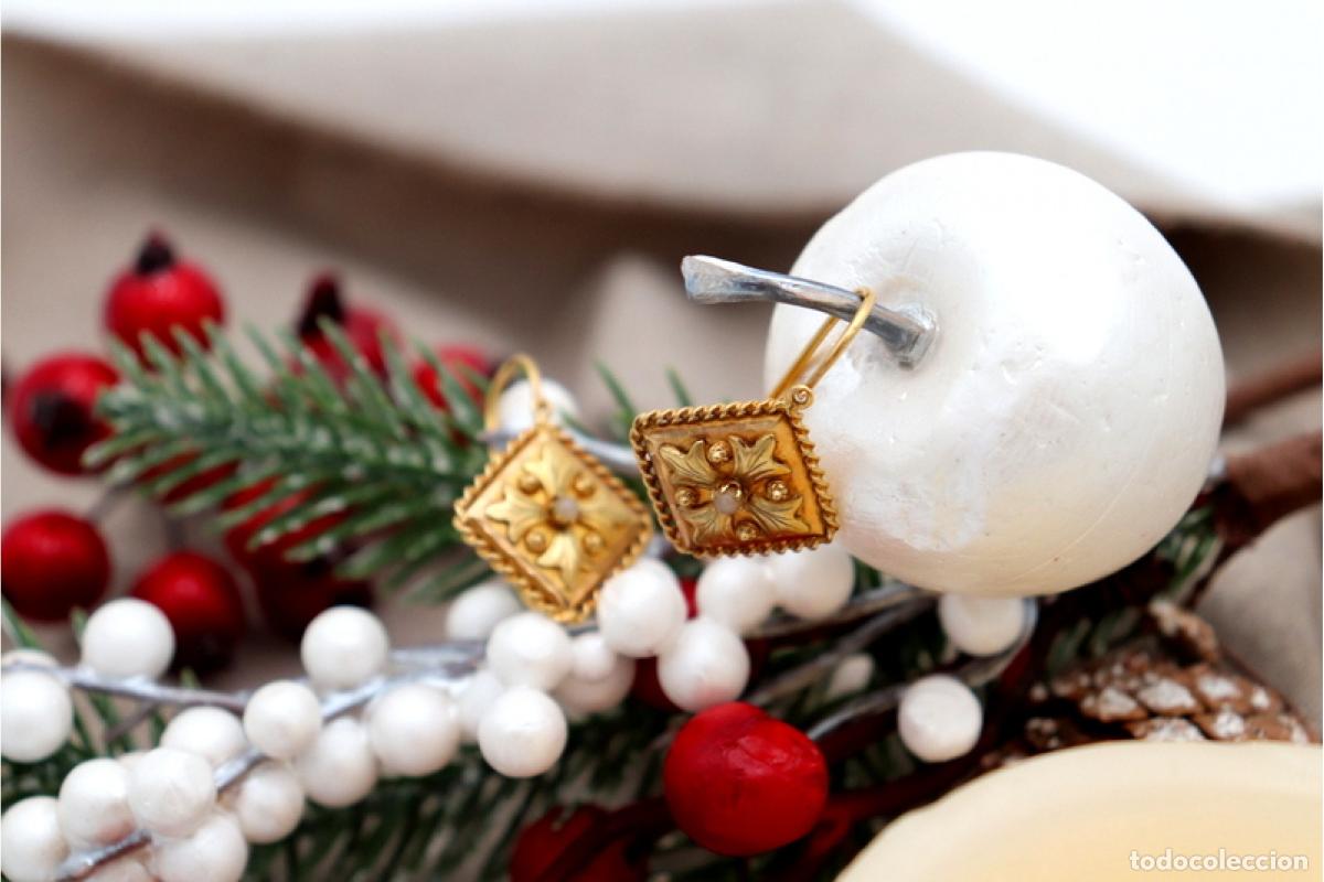 Joyeria: Pendientes de oro de 19,2 quilates con perlas - Foto 4