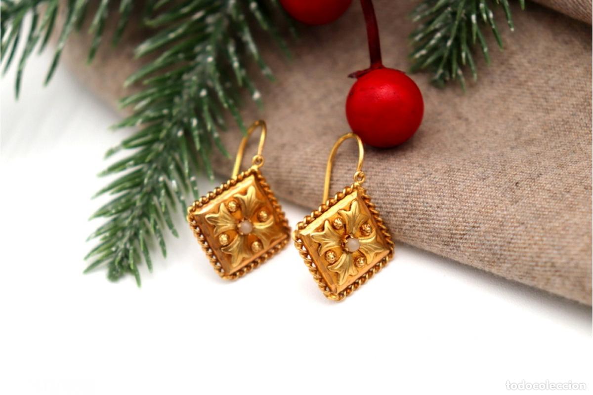 Joyeria: Pendientes de oro de 19,2 quilates con perlas - Foto 5