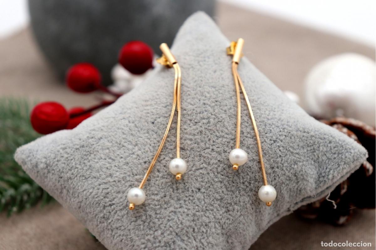 Joyeria: Pendientes de oro de 19,2 quilates con perlas - Foto 4