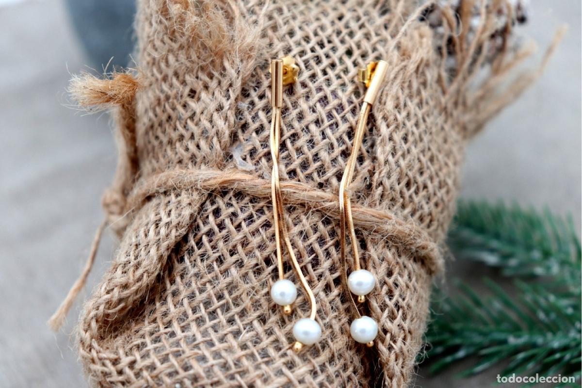 Joyeria: Pendientes de oro de 19,2 quilates con perlas - Foto 5