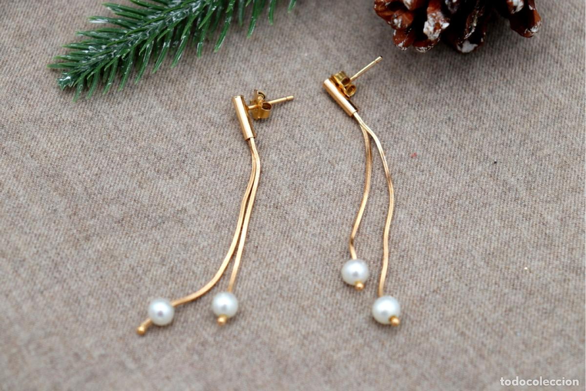 Joyeria: Pendientes de oro de 19,2 quilates con perlas - Foto 6
