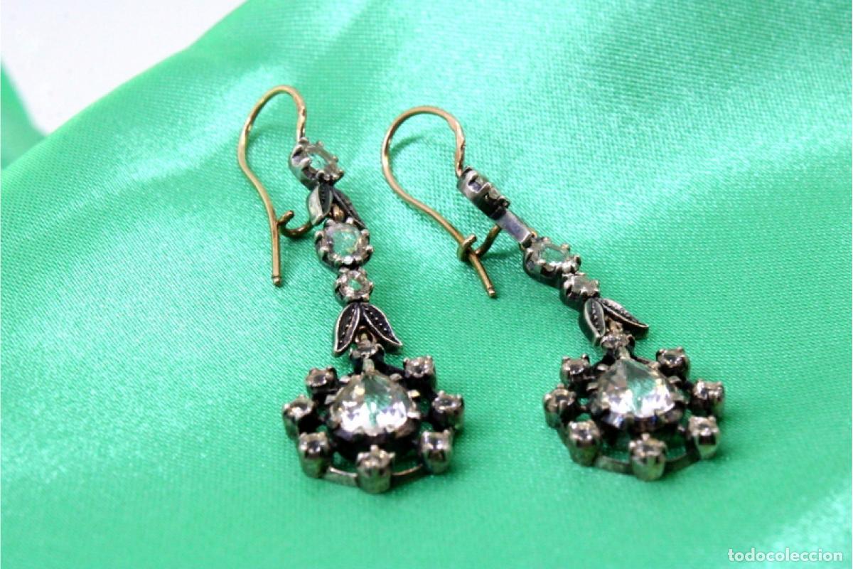 Joyeria: Pendientes en oro y plata de 19,2K. - Foto 2