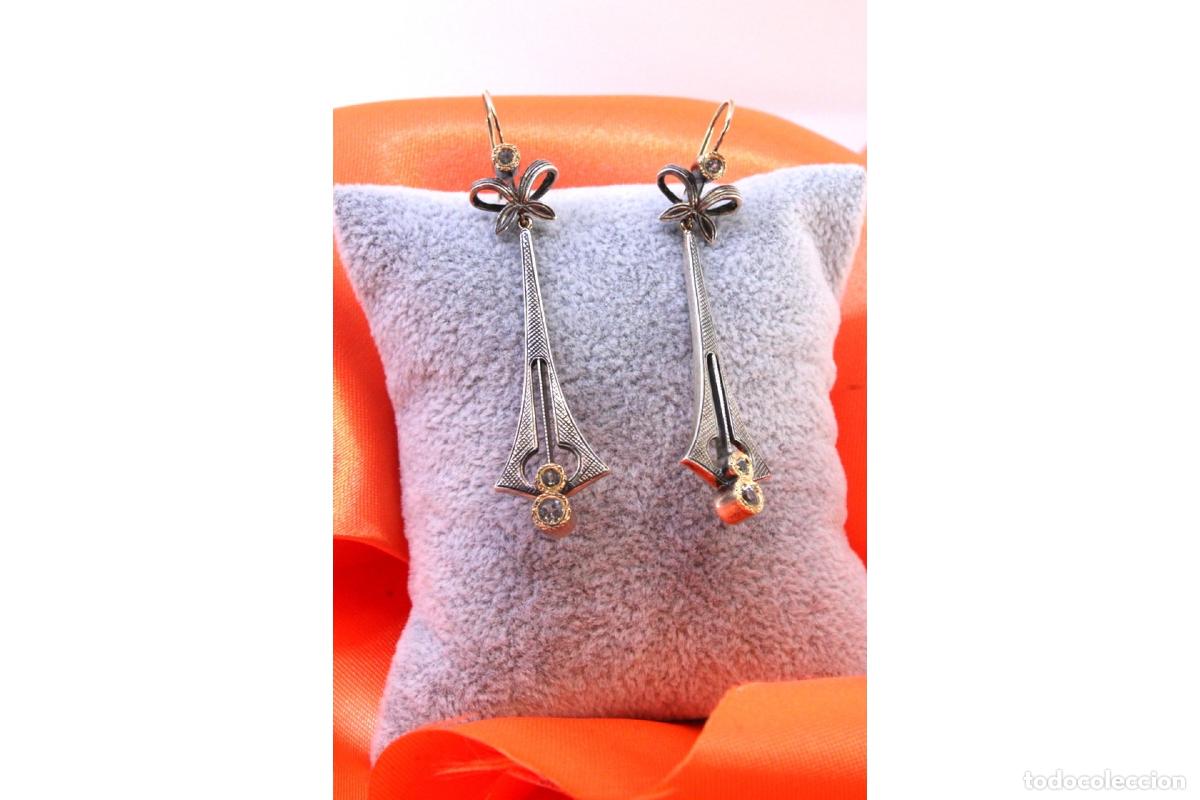 Joyeria: Pendientes en oro y plata de 19,2K. - Foto 2