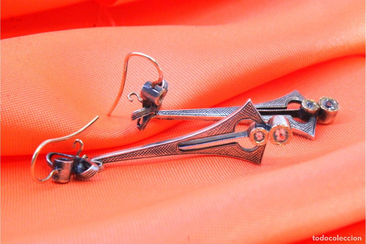 Joyeria: Pendientes en oro y plata de 19,2K. - Foto 3