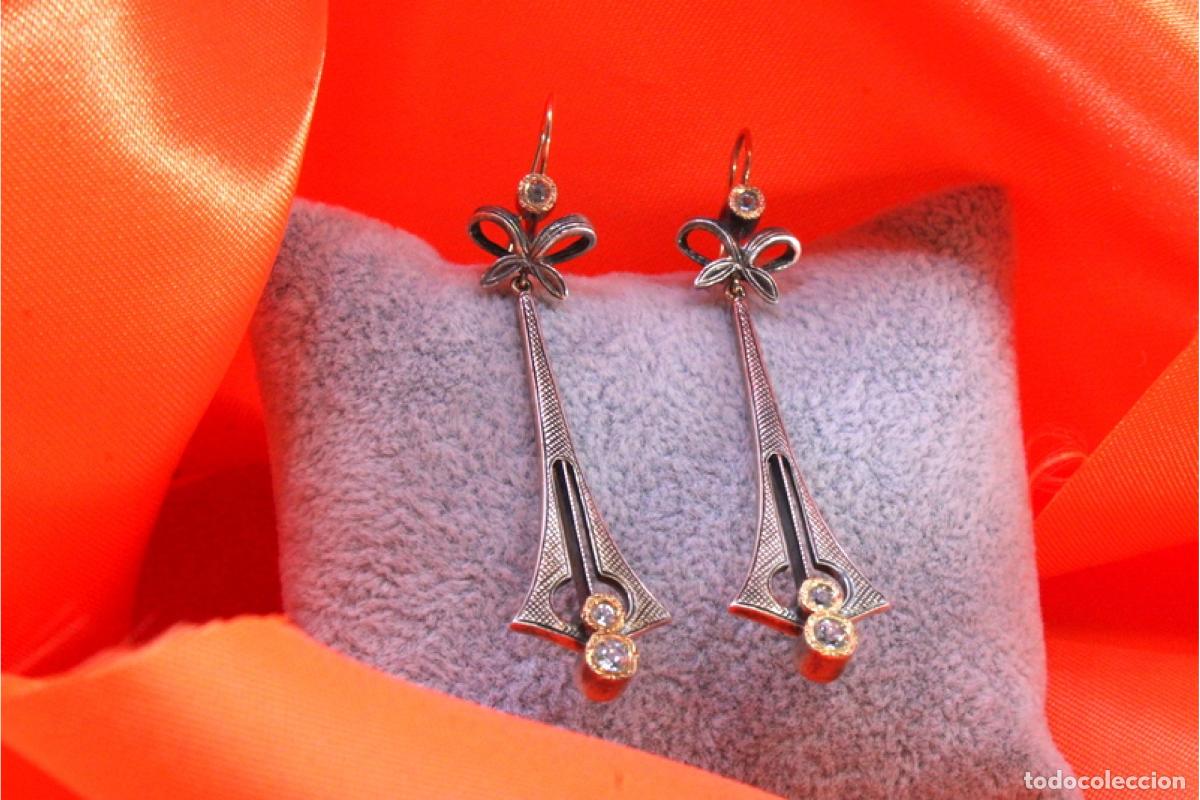Joyeria: Pendientes en oro y plata de 19,2K. - Foto 4