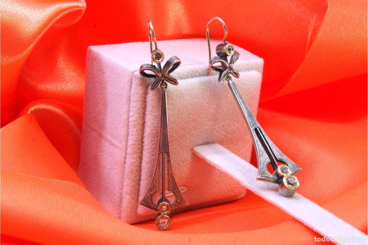 Joyeria: Pendientes en oro y plata de 19,2K. - Foto 5