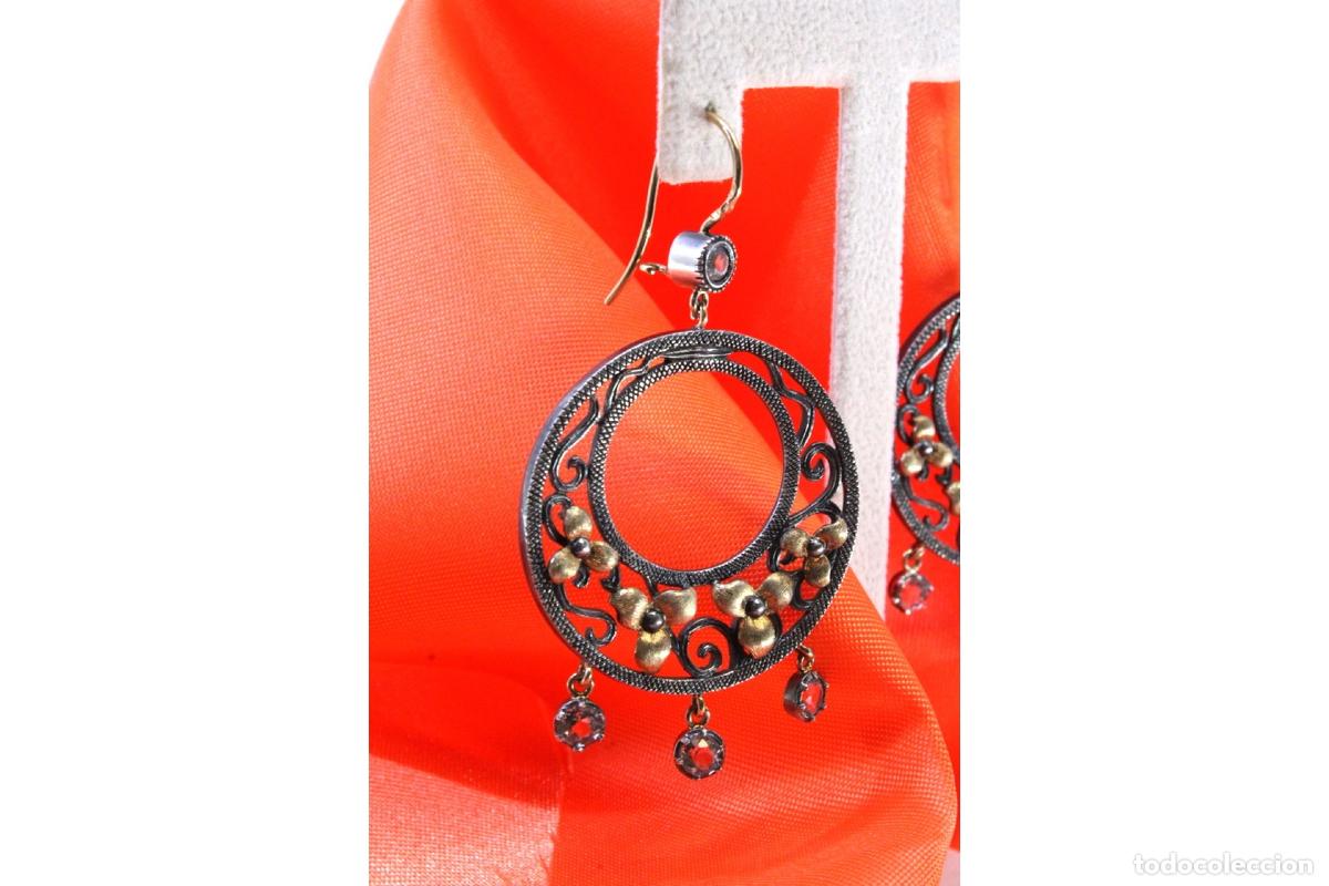 Joyeria: Pendientes en oro y plata de 19,2K. - Foto 5