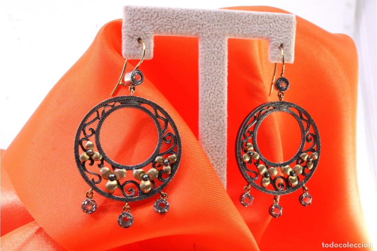 Joyeria: Pendientes en oro y plata de 19,2K. - Foto 7