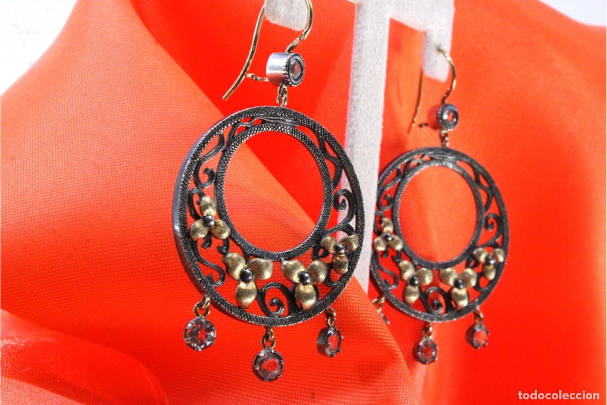 Joyeria: Pendientes en oro y plata de 19,2K. - Foto 9